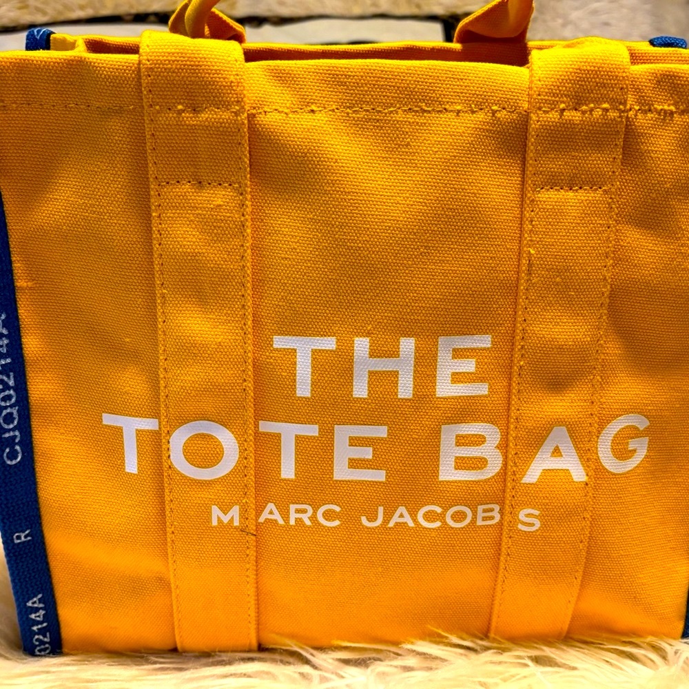 Marc Jacobs Yellow Canvas Tote Bag